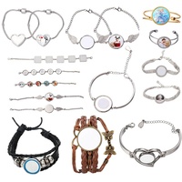 Bracelets vierges en alliage de zinc pour sublimation, faits à la main, bijoux d'amour, cadeaux personnalisés DIY pour activités promotionnelles