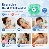 Mini-compresse réutilisable en PVC souple en forme d'ours, chaud/froid, pour enfants, soulagement de la fièvre, des blessures et des gonflements