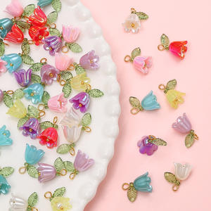 สีอะคริลิชุบringbackระฆังกล้วยไม้Bracticลูกปัดทําด้วยมือDIYสร้อยข้อมือลูกปัดสร้อยคอพวงกุญแจแขวนอุปกรณ์เสริม - Product Image 3