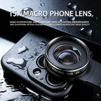 Objectif macro professionnel pour téléphone portable 4K HD 37MM 15X pour cils, bijoux en diamant, smartphone, objectif macro 30X