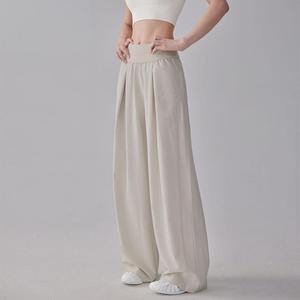 <span class=keywords><strong>Pantaloni</strong></span> AloStyle a vita alta, sottili, drappeggiati, morbidi al tatto, a gamba dritta e larga, ideali per yoga, corsa e <span class=keywords><strong>fitness</strong></span> - Product Image 3