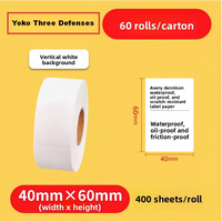 Étiquettes de code-barres autocollantes thermiques directes imperméables personnalisées en couleur express 70x40-70x60 pour l'emballage papier