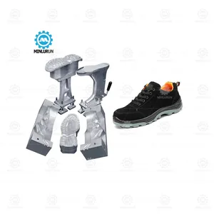 Double Density Two Color Safety Boots Pu Dip Footwear Mold Shoes Mould With Aluminum Shoe Last Cnc Making High Quality