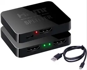 Hoge Kwaliteit Groothandel V1.4 4K 2K Plastic Shell Mini Hdmi Splitter Ondersteuning 1 In 2 Out 1X2 3D 1080P