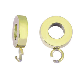 <span class=keywords><strong>Perles</strong></span> d'espacement en acier inoxydable de haute qualité pour la fabrication de pendentifs DIY, plaquées or, diamètre 8 mm, grand trou, avec cercle ouvert - Product Image 3