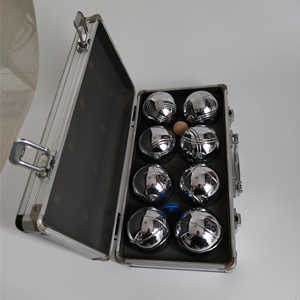 Ensemble de pétanque écologique 2024, 8 boules de 72 mm de diamètre avec étui métallique - Product Image 2