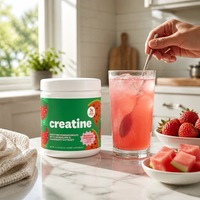 Créatine monohydrate 3g Extrait de pissenlit et de canneberge Saveur fraise et pastèque 255g Complément alimentaire pour la force musculaire