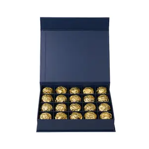 Caja de regalo de chocolate personalizada, proveedor al por mayor, 20 piezas