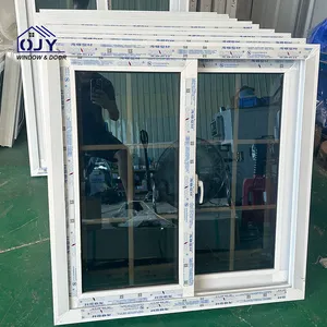 Grosir berbagai pilihan tipe jendela pintu pvc upvc jendela kaca geser ganda