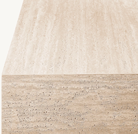 Table basse en travertin massif, mobilier moderne pour la maison, base en pierre cubique, table basse minimaliste pour le salon