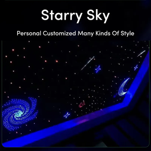 2025 ánh sáng sao sợi quang dẫn Trần Bảng điều khiển 60*60cm IP65 đánh giá Polyester Bảng âm thanh cho rạp chiếu phim phòng khách Ánh sáng tối ưu - Product Image 2