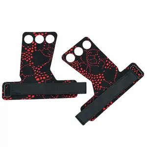 Guantes de gimnasia de la serie Black Rose, empuñaduras de protección de Palma súper resistentes al desgaste para Crossfit Pull-Ups y entrenamiento de gimnasia