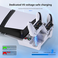 Nouveau support de ventilateur de refroidissement horizontal multifonctionnel avec double station de charge pour PS5 Pro Slim Edition Disque et Numérique