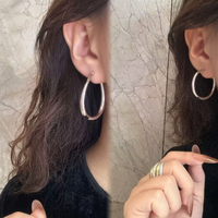 Boucles d'oreilles créoles en or blanc massif 18 carats AU750, styles variés, en or véritable pour femme, boucles d'oreilles créoles Huggie, bijoux en or personnalisés, vente en gros