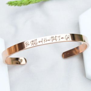 ทอง18K ชุบ316L สแตนเลสยังคงข้อมือสร้อยข้อมือคริสเตียนขัดเงาสูงของขวัญเครื่องประดับทางศาสนาสำหรับเธอ - Product Image 4