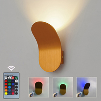 Applique murale LED moderne 5W en aluminium, couleur personnalisable, lumière chaude 3000K pour la maison, le bureau, l'hôtel, éclairage décoratif intérieur