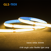 Bande LED COB 320 LED 12V Monochrome 5V 24V Flexible 8mm PCB pour Décoration de Miroir et Éclairage d'Ambiance