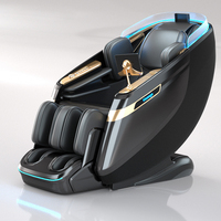 Nuevo Sillón de Masaje 3D L61 con Detalles en Dorado, Luz Ambiental LED, Cuero Premium para Hogar, Hotel, SPA, OEM, ODM, Pedidos al por Mayor