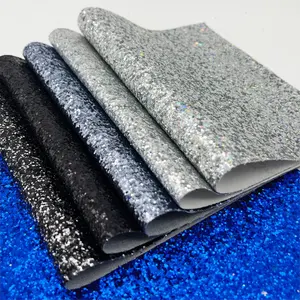 Glitter Vinyl Faux Leather Synthetic PU Leather Fabric In Polyester For Shoes Enhanced Visual Appeal