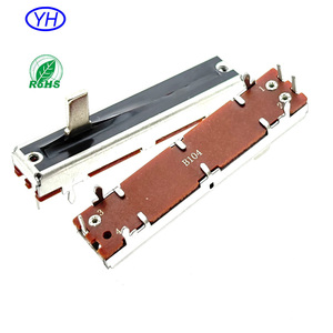 Potenciómetro deslizante lineal mono de alfa RA3031F, recorrido de 30mm, 45mm, 60mm, 10kΩ, 20kΩ, 50kΩ, 100kΩ, 10kΩ - Product Image 1