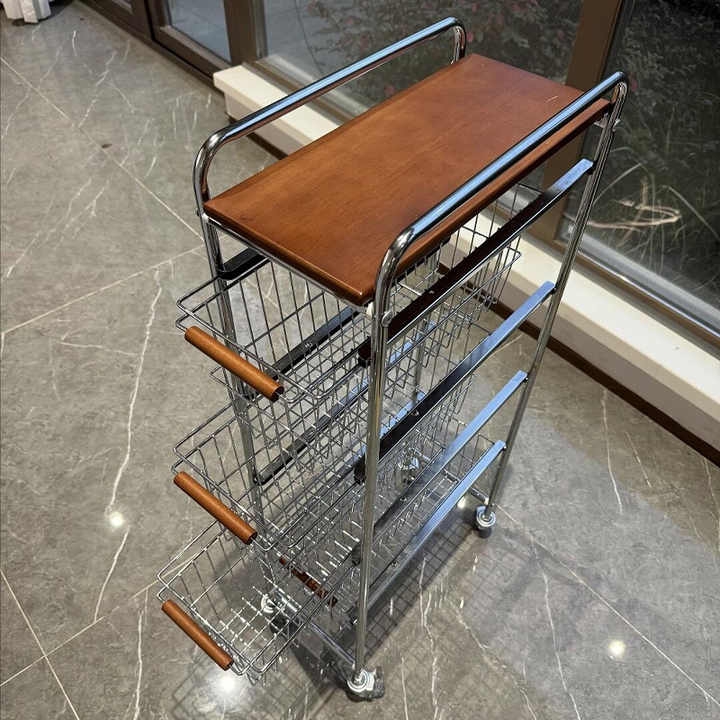Small Space-Saving Movable Cart Storage Rack for Apartments Multi-Layer ...