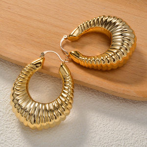 Pendientes de Aro Chapados en Oro de 18k, Estilo Bohemia, Exagerados, para Mujer - Product Image 4