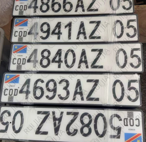 Placa de Matrícula Personalizada de la República Democrática del Congo, Diseño Moderno con Banda Holográfica - Product Image 5