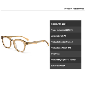 Retro Acetate <strong>Glasses</strong> Transparent Grey Optical <strong>Glasses</strong> Frame for Unisex <strong>Korean</strong> Style Unisex Eyewear Hot Eyeglasses Frame - Product Image 5