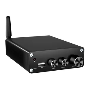 VIRE 2*50W dijital ses HIFI güç AMP 2.1CH USB u-disk TF müzik çalar Bluetooth 5.3 100W Subwoofer ses güç amplifikatörü