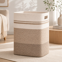 Panier de rangement empilable en tissu tressé à la main pour la nourriture rapide, panier en osier de luxe pour l'extérieur, idéal pour le stockage et le transport