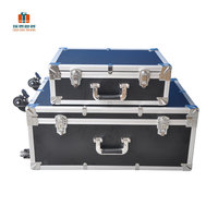 Boîte à canne et outils de maquillage, avec chariot, taille personnalisée, matériaux métalliques, étui de vol en aluminium pour DJ