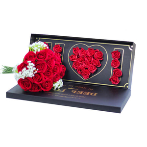 wedding gift for roses paper i love you flower box
