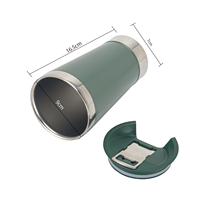 16 Oz givré isolé sous vide 304 acier inoxydable, Sublimation personnalisée vin café bière tasse gobelet avec ouvre-bouteille