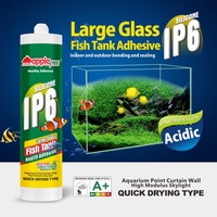 Colle silicone acide étanche pour aquarium, adhésif transparent blanc pour la construction de grands panneaux de verre de bassin à poissons