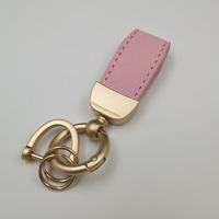 Mini porte-clés de voiture en peau d'agneau de style français pendentif porte-clés de voiture accessoire court coloré
