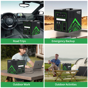 Station d'énergie solaire 1000W, capacité de la batterie 2000Wh, générateur portable de stockage d'énergie pour le camping et l'utilisation domestique - Product Image 5