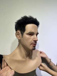 หน้ากากซิลิโคนตัวละครปลอมสำหรับผู้หญิงหน้ากากแบบมีหนวดสำหรับผู้ชายเหมือนจริงสำหรับผู้ชายผู้ชาย - Product Image 4