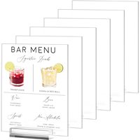 Panneaux de table en acrylique givré vierge de taille personnalisée 8*10 pouces pour mariage et fête, numéros de table en acrylique avec support