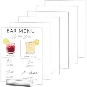 حجم مخصص بلوري فارغ 8*10 بوصة حفل زفاف علامة الاكريليك الجدول علامات الاكريليك أرقام الجدول الاكريليك مع موقف - Product Image 6