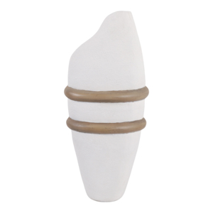 Vaso Asimmetrico Moderno in Ceramica e Legno per Fiori, Decorazione d'Accento per Tavolo o Ufficio - Product Image 5