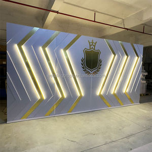 Nuevo diseño Led luminoso tridimensional acrílico gran escenario decoración telón de fondo boda cumpleaños fiesta - Product Image 2