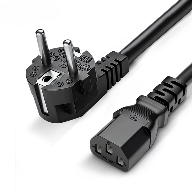220v Eu European Power Cord AC Euro IEC320 C13 0.75mm Europe Cable EU Power Cord Cable