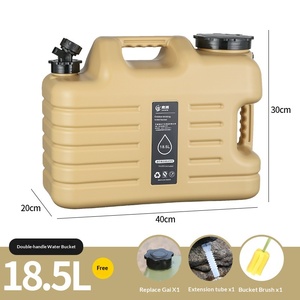 Seau <span class=keywords><strong>de</strong></span> stockage d'eau en PE pour cuisine <span class=keywords><strong>de</strong></span> camping en plein air, avec robinet monté sur voiture, portable, léger, étanche, forme rectangulaire, Hikeon - Product Image 1