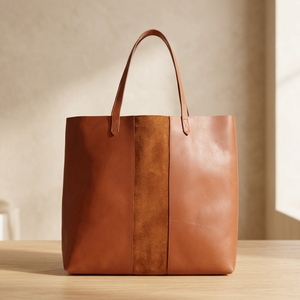 Sac à main en cuir véritable classique BS INTERNATIONAL, bandoulière amovible, grande capacité, fermeture à glissière, unisexe, usage quotidien décontracté - Product Image 2