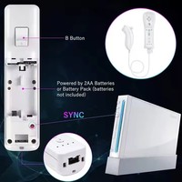 Controlador de juego derecho ordinario multicolor para Nintendo Wii controlador de Gamepad recto derecho sin acelerador