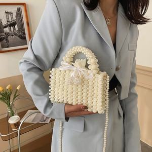 Bolso de Mano de Diseño Exclusivo 2026 para Mujer, con Cuentas Acrílicas, Cadena para el Hombro, Mini Asa de Perlas, Ideal para Bodas, Fiestas y Regalos - Product Image 3