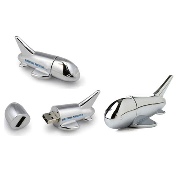 Airlines Designed Airplane Shape Usb Drives Portable Aeroplane Shape Metal Usb Pen Drive