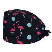 Casquette chirurgicale unisexe en coton pur tissé, motif imprimé blanc, accessoires pour bloc opératoire, cuisine, dentisterie, cosmétique