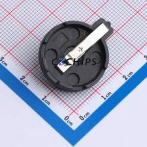 BS-15202 Button & Strip Battery Connector Through hole Component (THT) Connector Battery Holder Manganese Steel Gold - Product Image 1