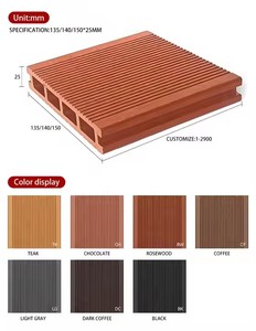 Chất lượng cao hiện đại 23mm chống trượt không thấm nước <span class=keywords><strong>WPC</strong></span> decking Board vuông ipe hạt gỗ sàn nhựa cho khu vườn chải - Product Image 5